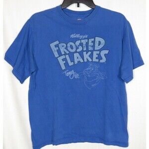 Kellogg's Frosted Flakes Tony The Tiger Blue Tee Shirt Adult Unisex Size Medium